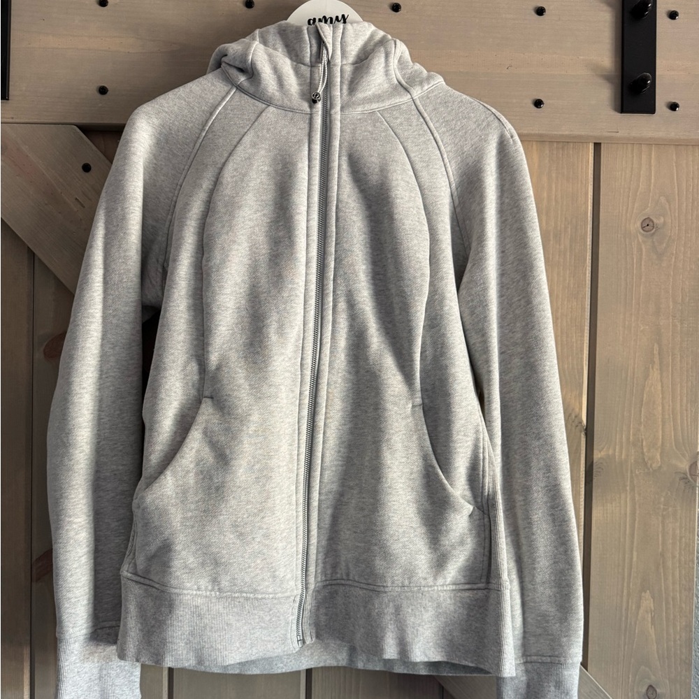 Lululemon Scuba Gray Zip-Up Hoodie Size 12